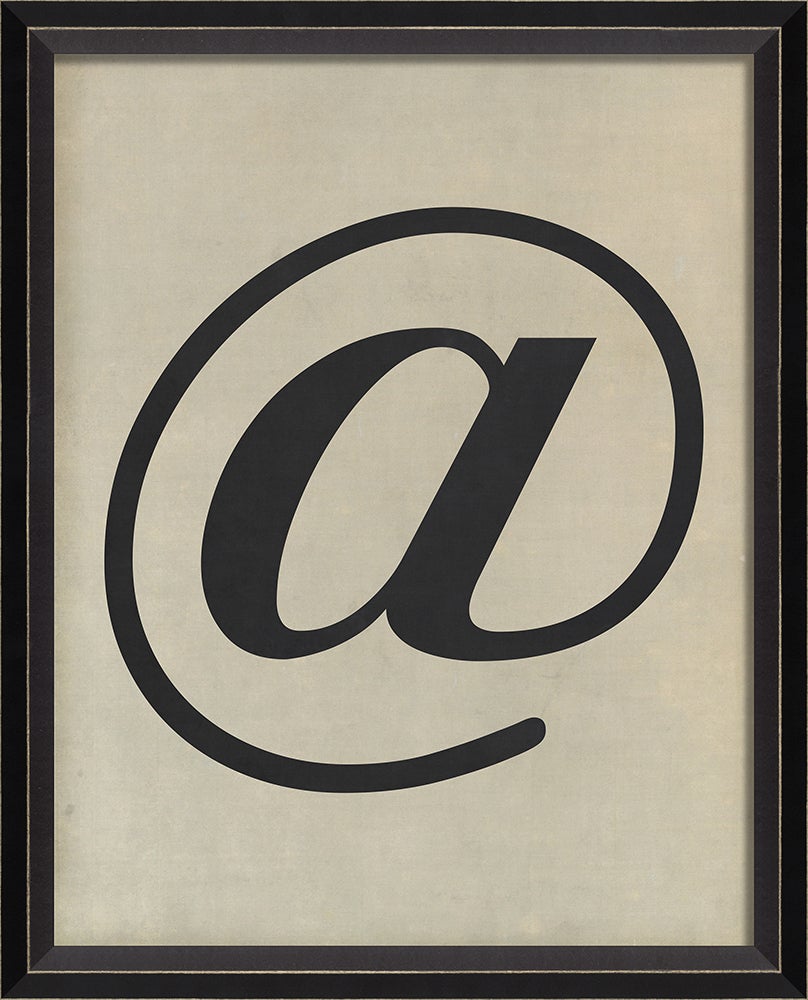 Spicher & Company BC Letter At Symbol black on white sm 10758