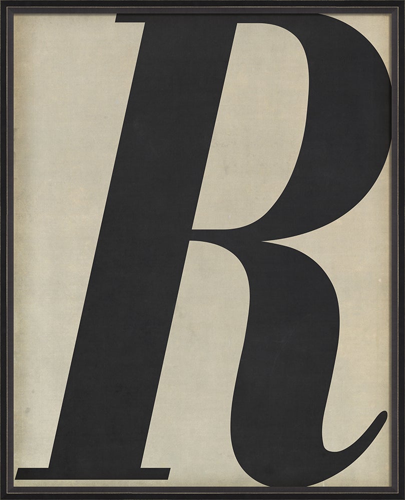 Spicher & Company BC Letter R black on white 10787