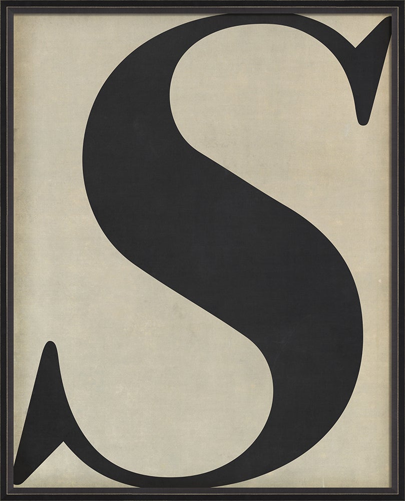 Spicher & Company BC Letter S black on white 10788