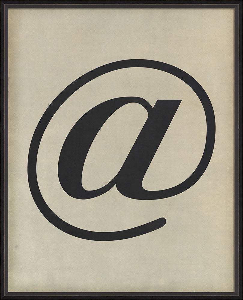 Spicher & Company BC Letter At Symbol black on white 10798