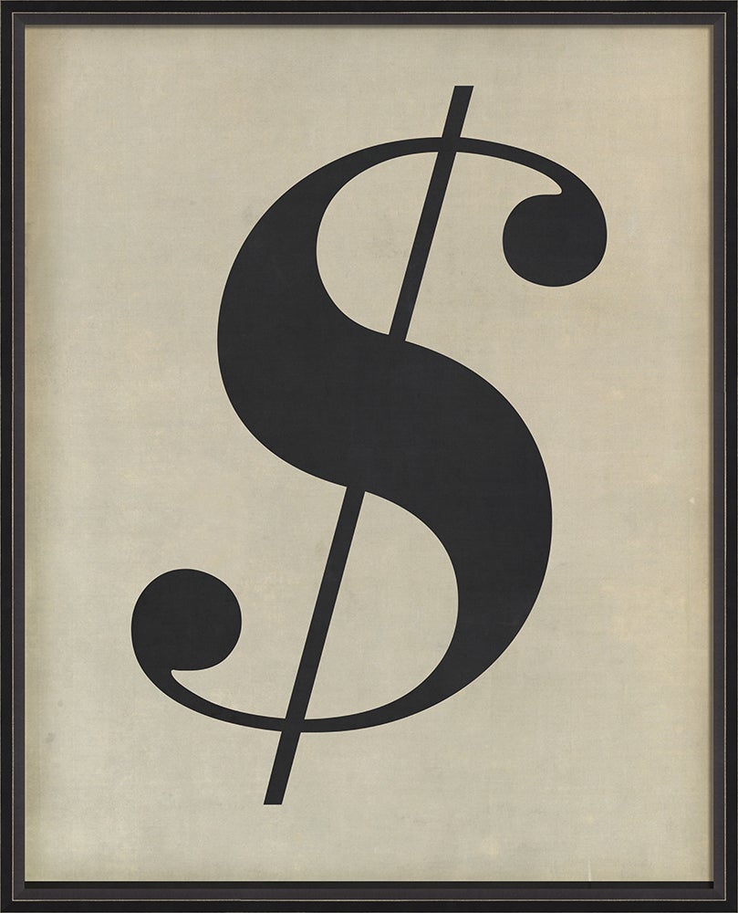 Spicher & Company BC Letter Dollar Sign black on white 10800