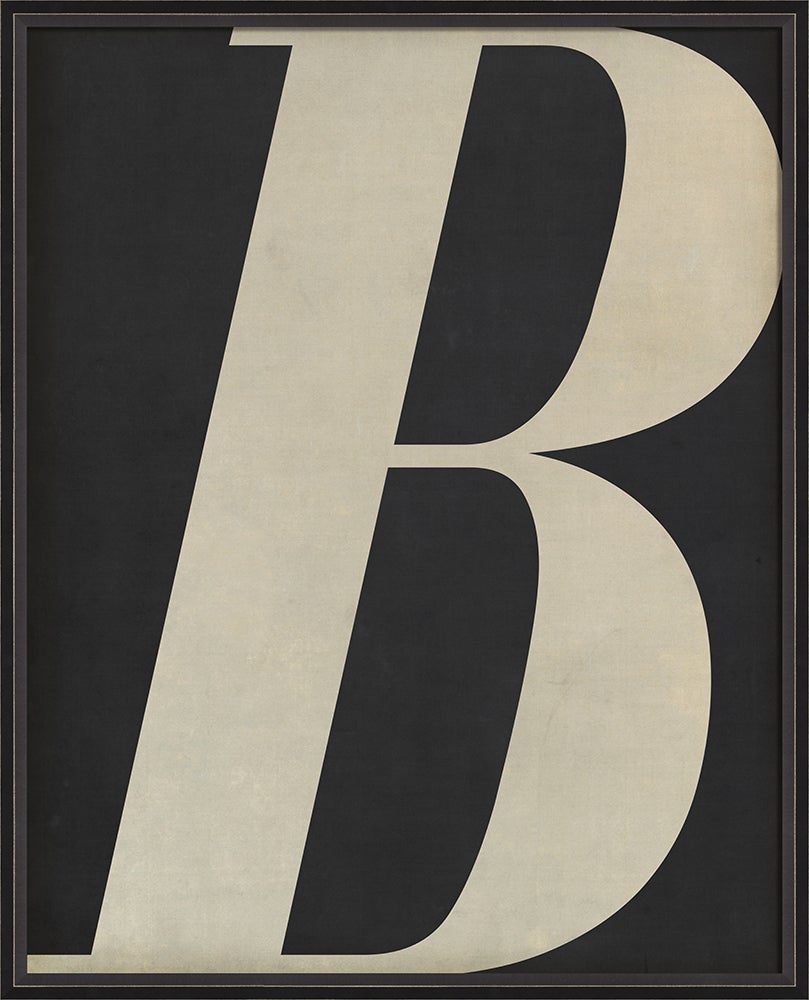 Spicher & Company BC Letter B white on black 10851