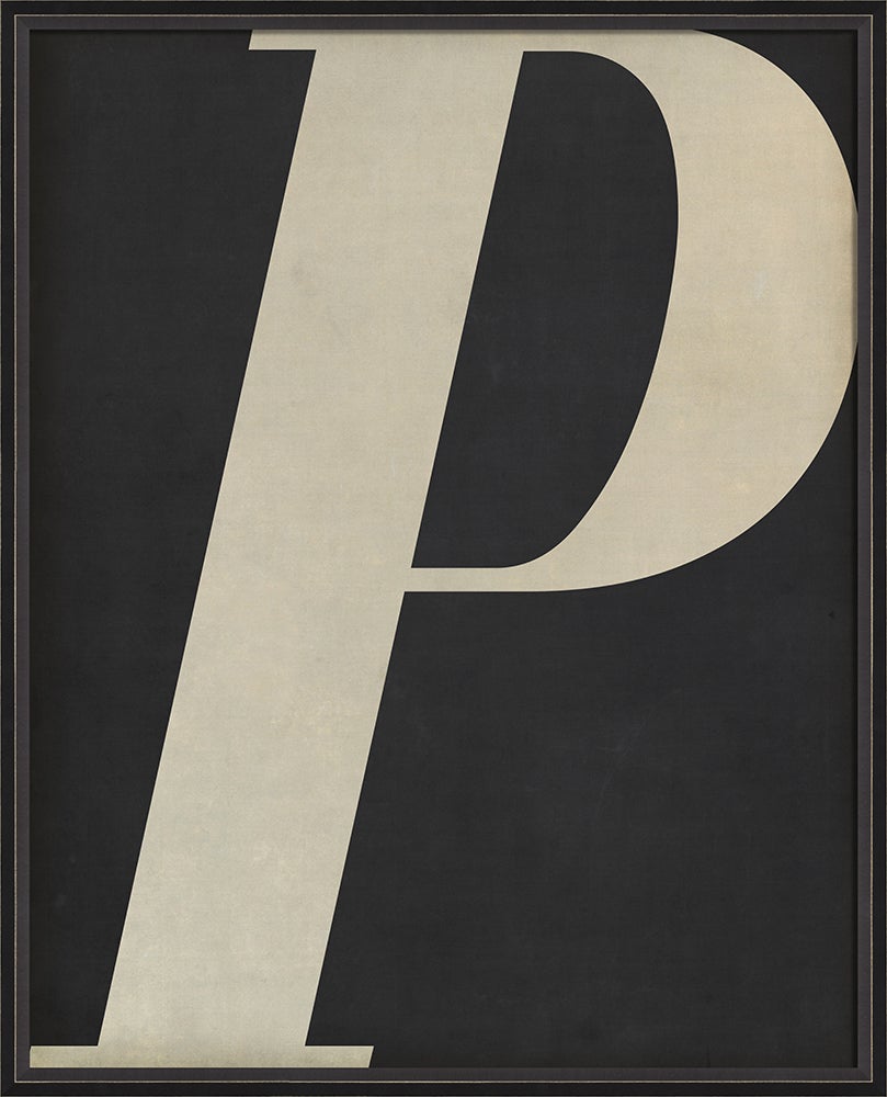 Spicher & Company BC Letter P white on black 10865