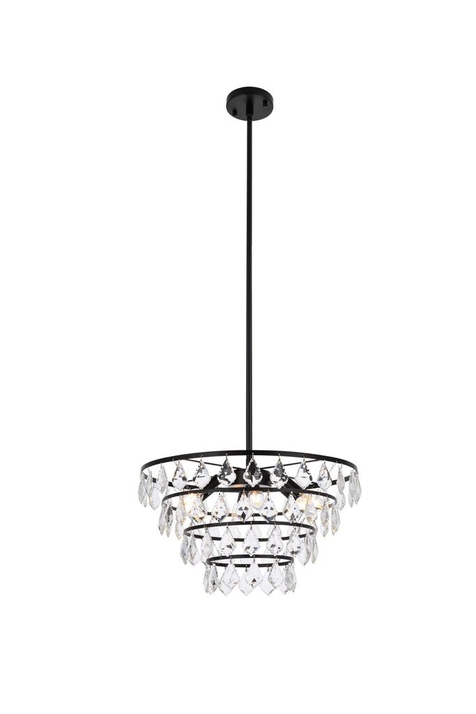 Elegant Lighting Pendant Light 1101D20BK