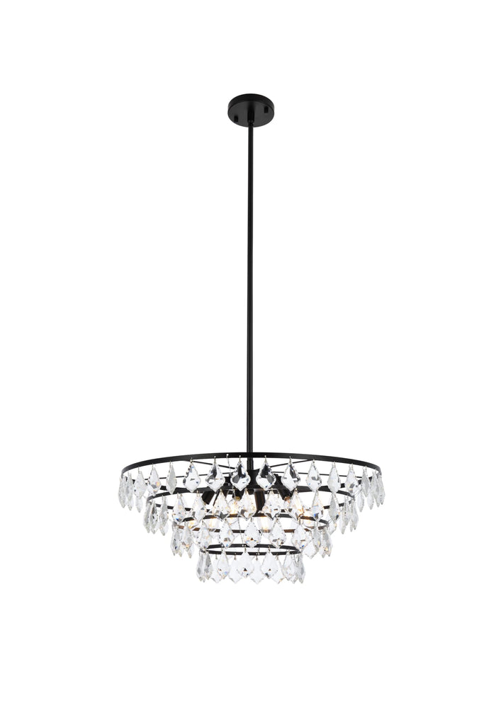 Elegant Lighting Pendant Light 1101D24BK