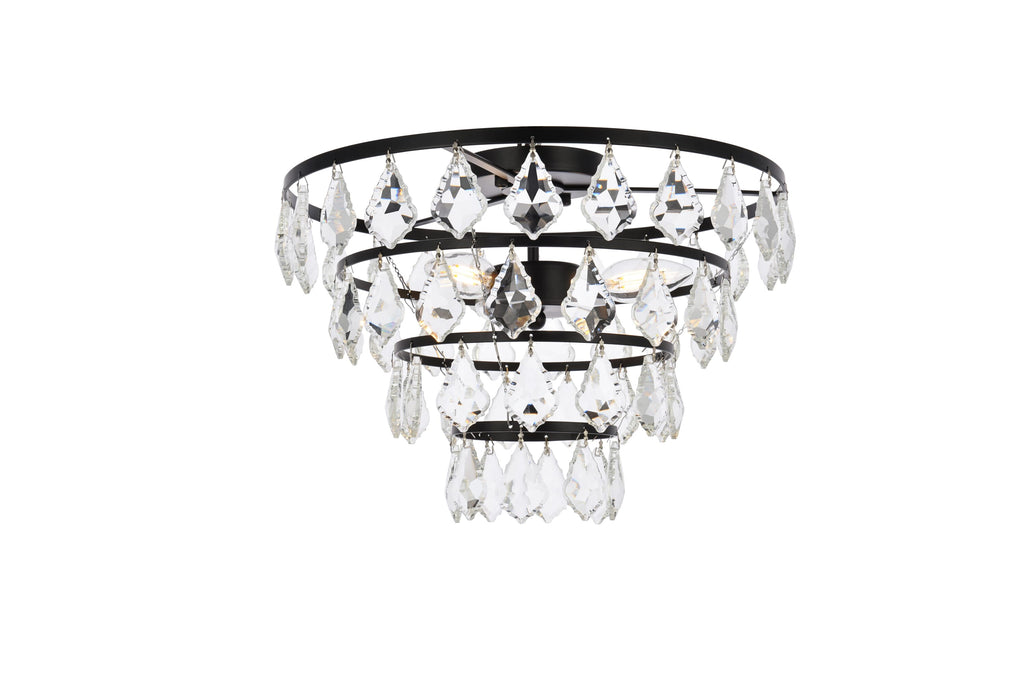 Elegant Lighting Flush Mount Light 1101F16BK