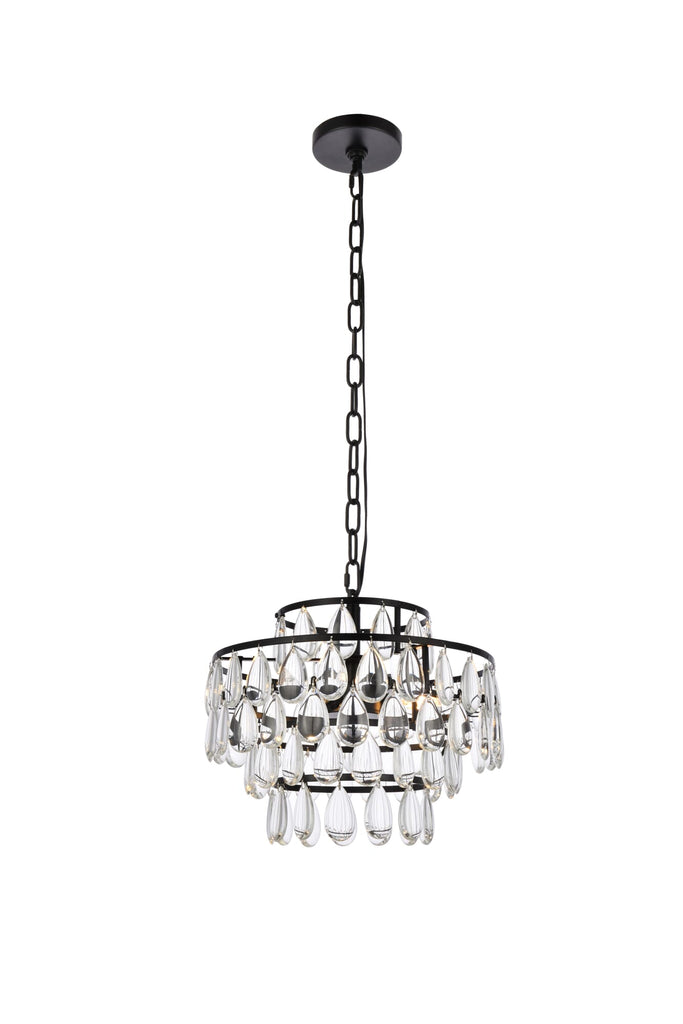 Elegant Lighting Pendant Light 1102D14BK