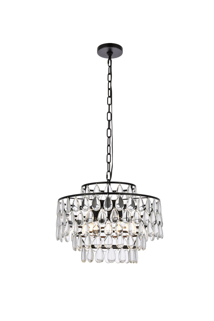 Elegant Lighting Pendant Light 1102D18BK