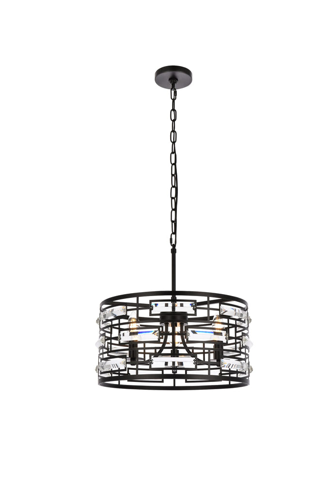 Elegant Lighting Pendant Light 1108D16BK