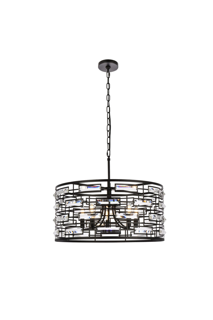 Elegant Lighting Pendant Light 1108D24BK