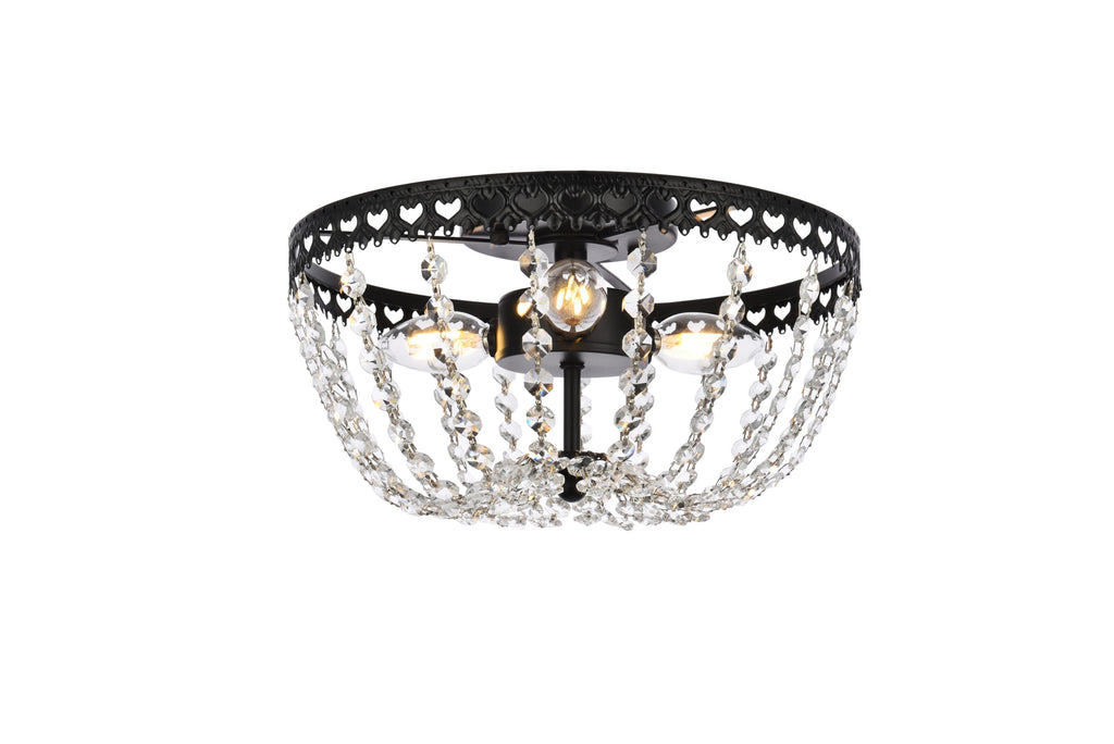 Elegant Lighting Flush Mount Light 1112F14BK