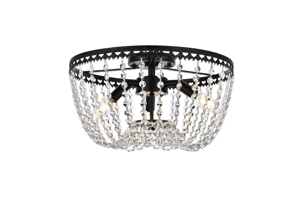 Elegant Lighting Flush Mount Light 1112F16BK