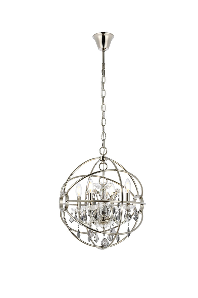 Elegant Lighting Pendant Light Royal Cut 1130D17PN-SS/RC