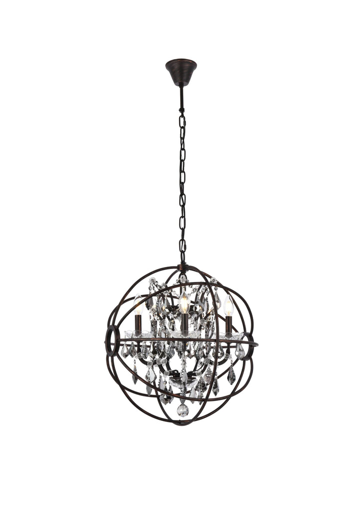 Elegant Lighting Pendant Light Royal Cut 1130D20DB-SS/RC