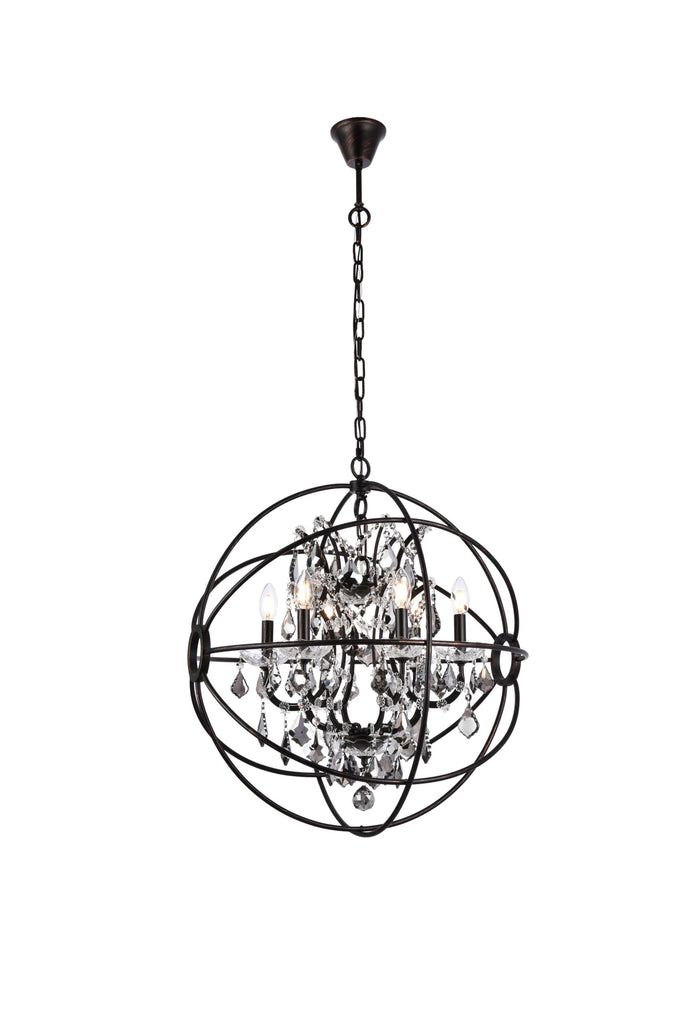 Elegant Lighting Chandelier Royal Cut 1130D25DB-SS/RC