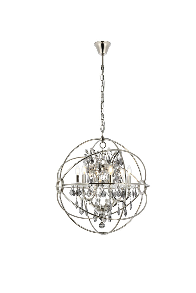 Elegant Lighting Chandelier Royal Cut 1130D25PN-SS/RC