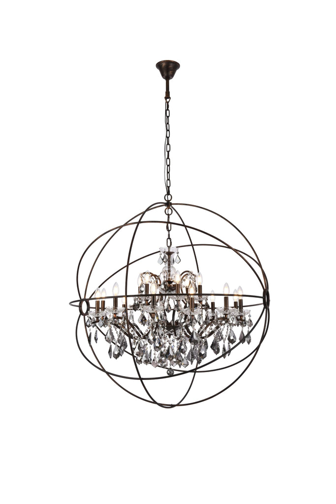 Elegant Lighting Chandelier Royal Cut 1130G43DB-SS/RC