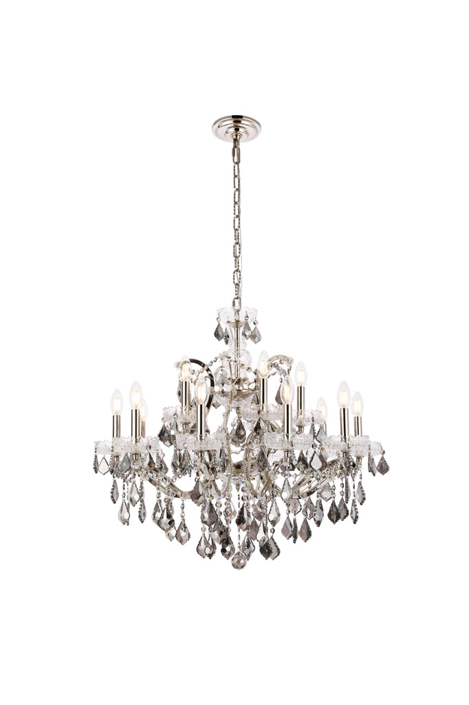 Elegant Lighting Chandelier Royal Cut 1138D30PN-SS/RC