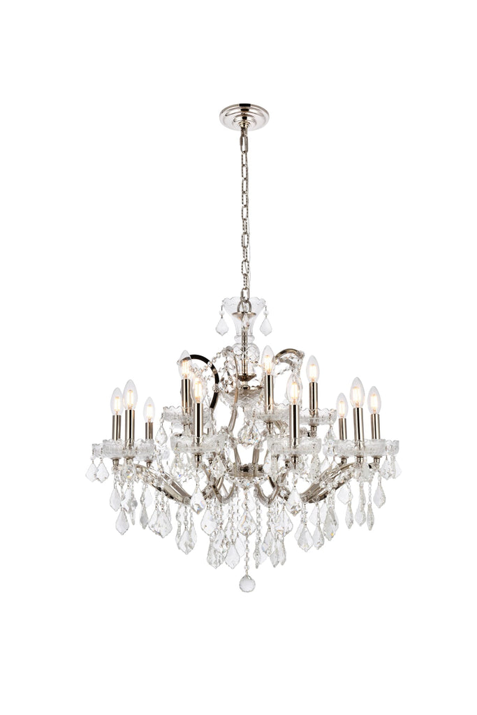 Elegant Lighting Chandelier Royal Cut 1138D30PN/RC