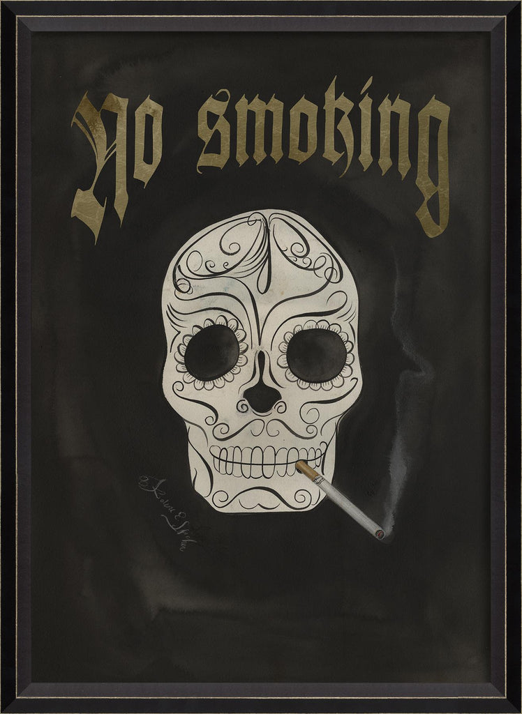 Spicher & Company BC Skull with Cigarette  No Smoking 11436