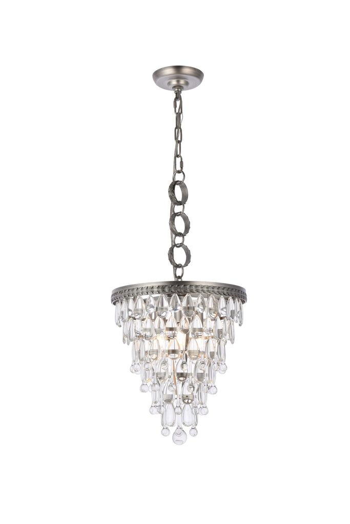 Elegant Lighting Pendant Light Royal Cut 1219D13AS/RC