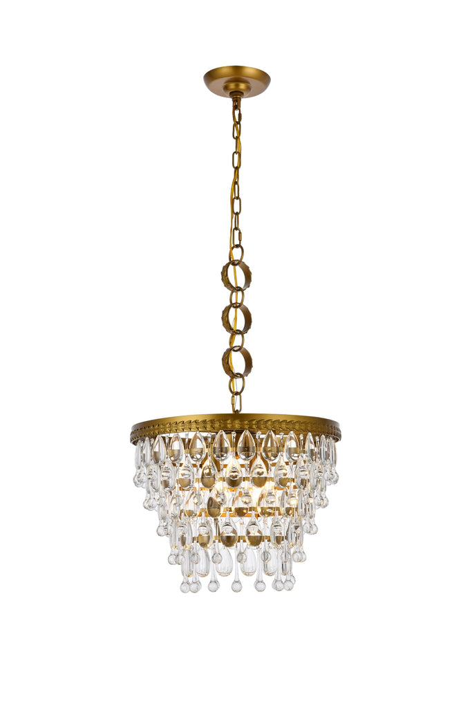 Elegant Lighting Pendant Light Royal Cut 1219D16BR/RC