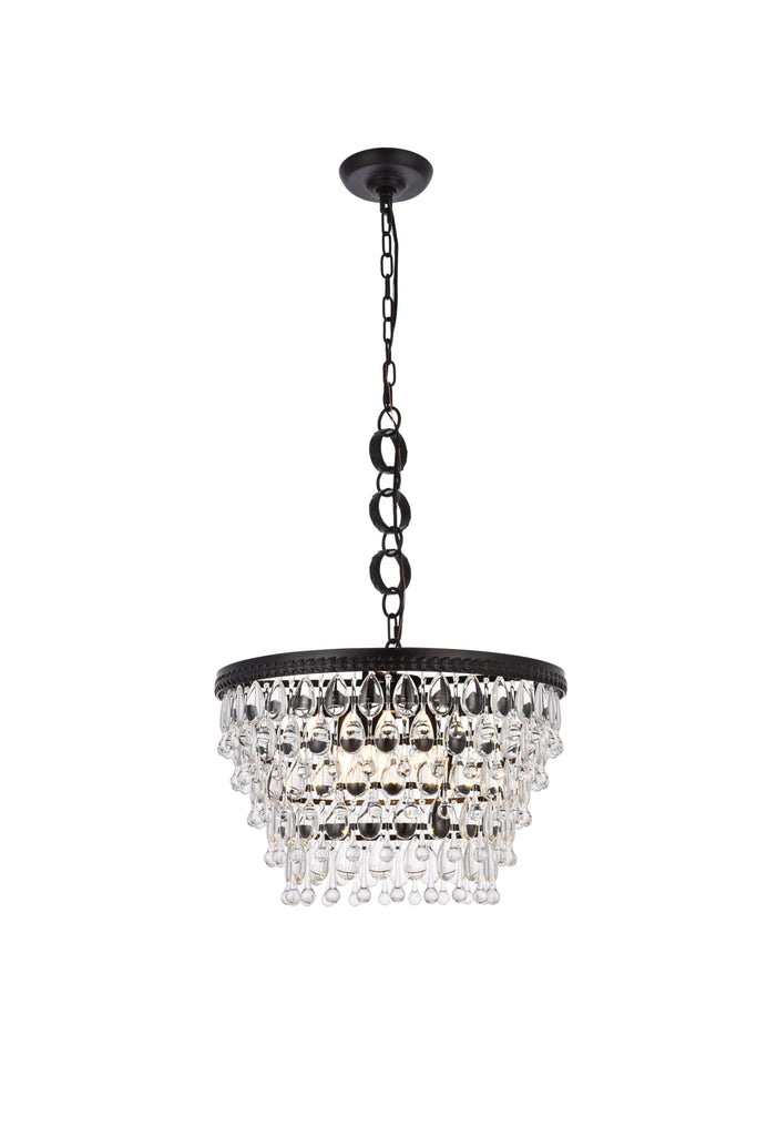 Elegant Lighting Pendant Light Royal Cut 1219D19BK/RC