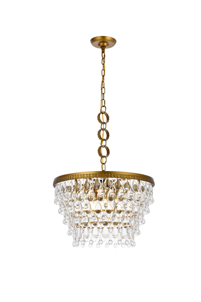 Elegant Lighting Pendant Light Royal Cut 1219D19BR/RC