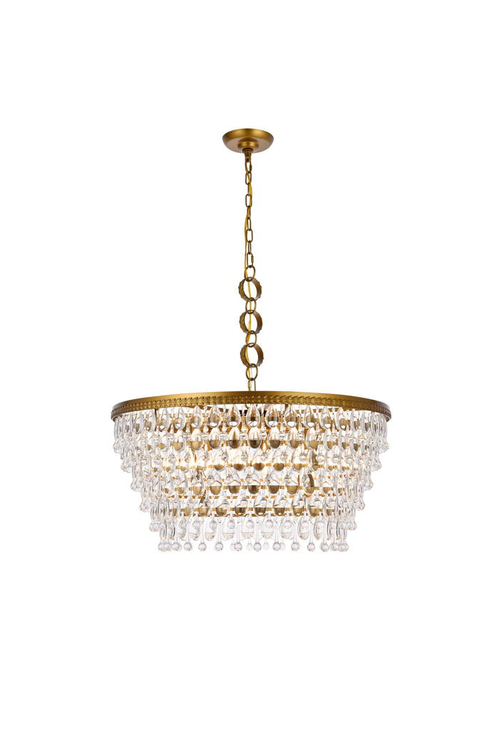 Elegant Lighting Chandelier Royal Cut 1219D28BR/RC