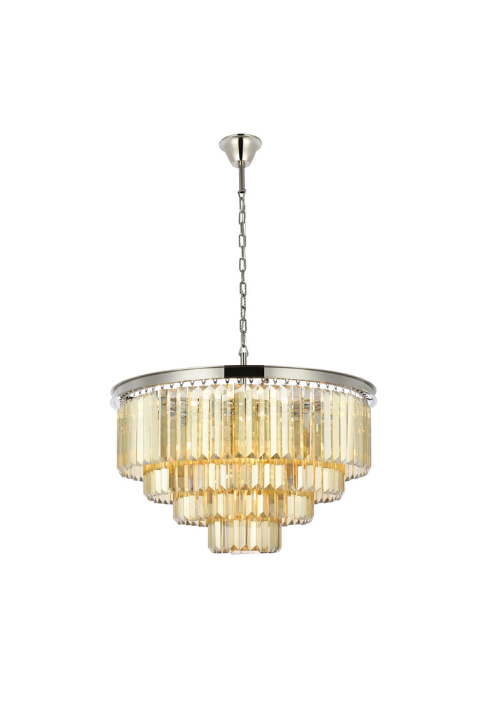 Elegant Lighting Chandelier Royal Cut 1231D32PN-GT/RC