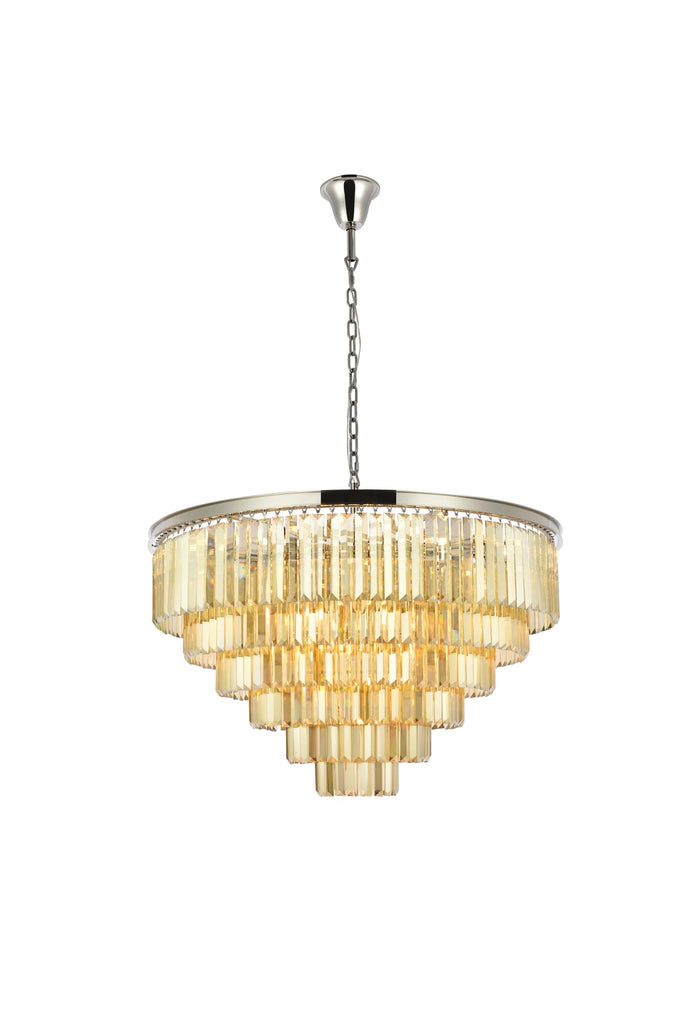 Elegant Lighting Chandelier Royal Cut 1231D44PN-GT/RC