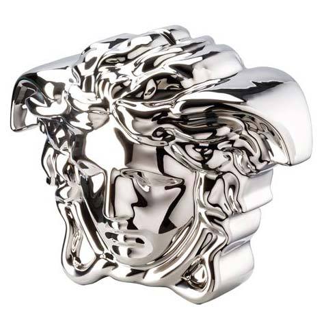 Metallic Medusa head porcelain trinket box