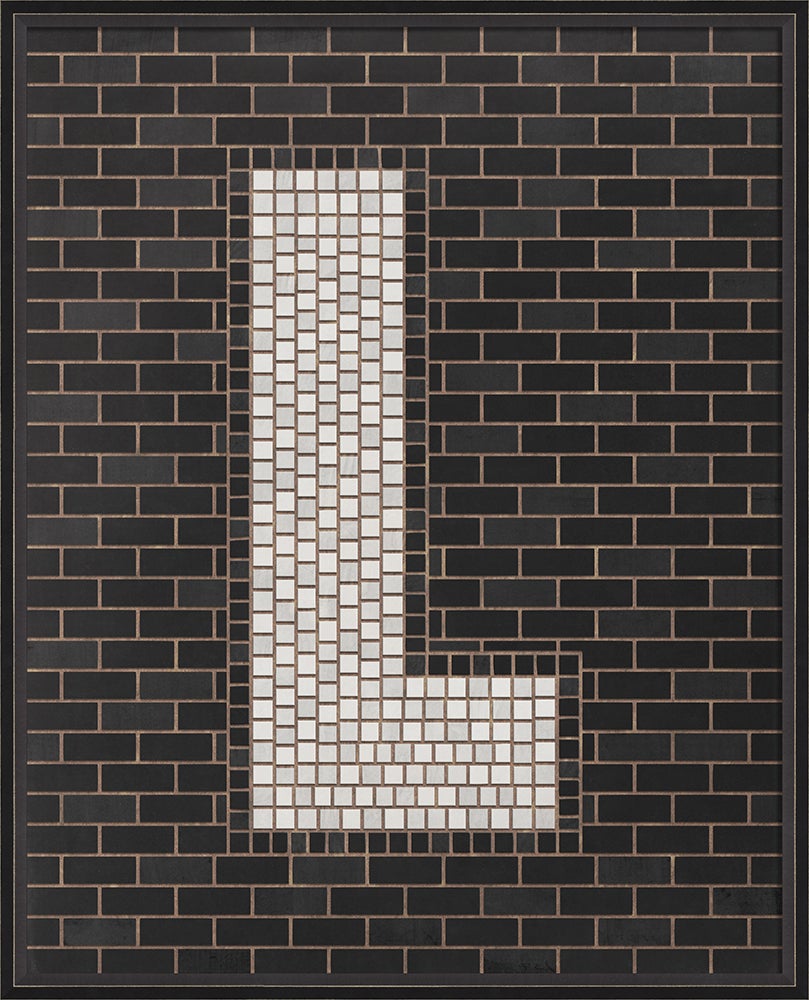 Spicher & Company BC Mosaic Letter L on Black lg 16694