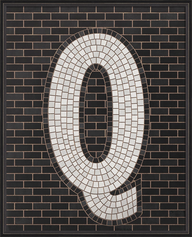 Spicher & Company BC Mosaic Letter Q on Black lg 16699