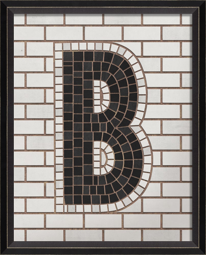 Spicher & Company BC Mosaic Letter B on White sm 16724