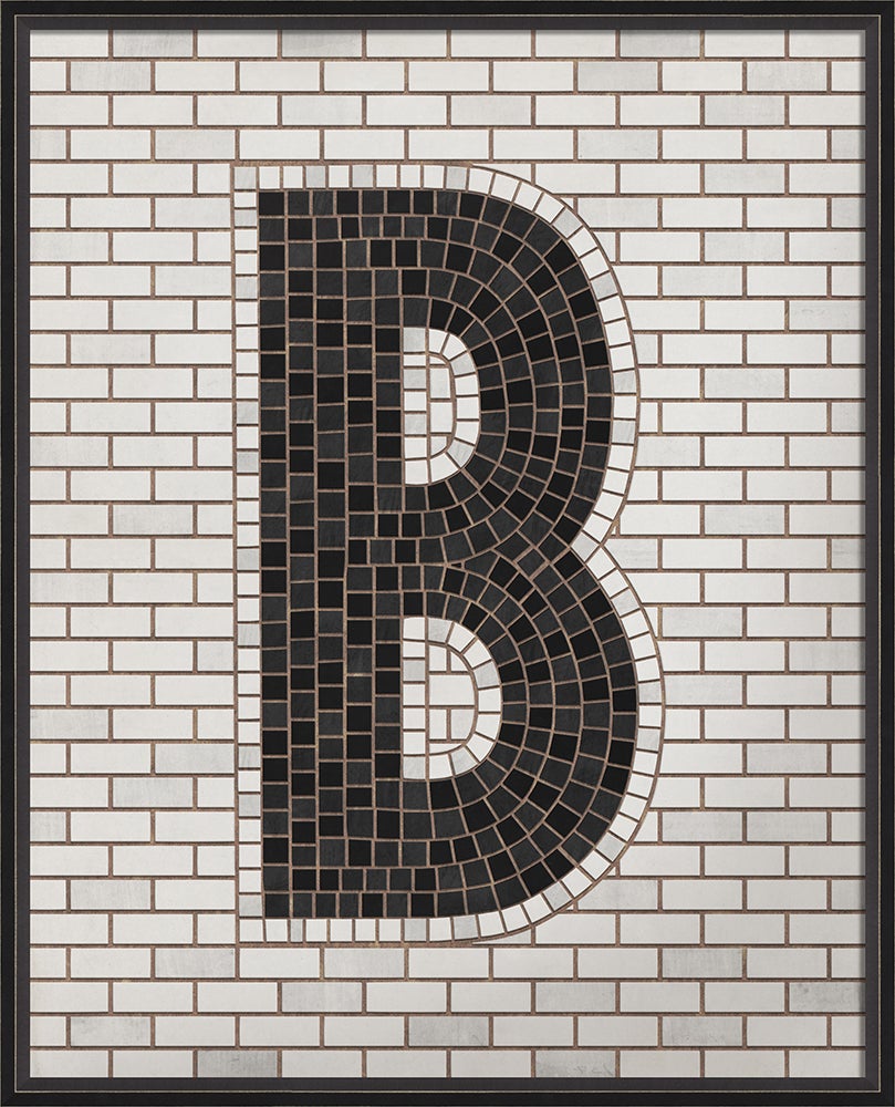 Spicher & Company BC Mosaic Letter B on White lg 16764