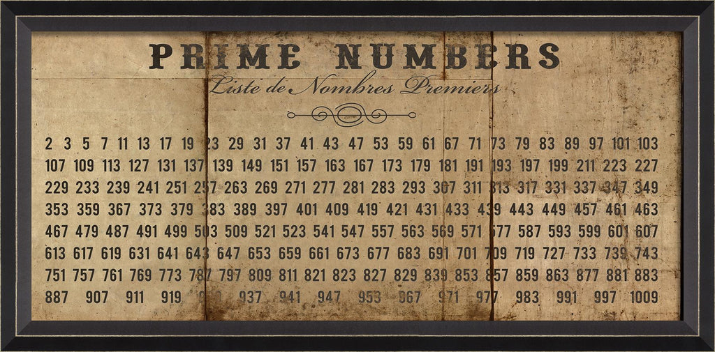 Spicher & Company BC Prime Numbers on white 18007