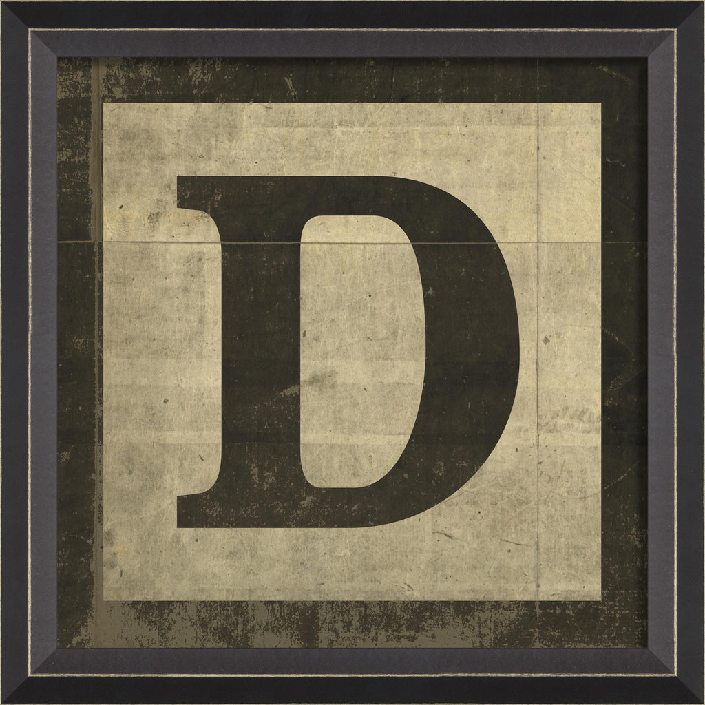 Spicher & Company BC Small Black Letter Block D 19824