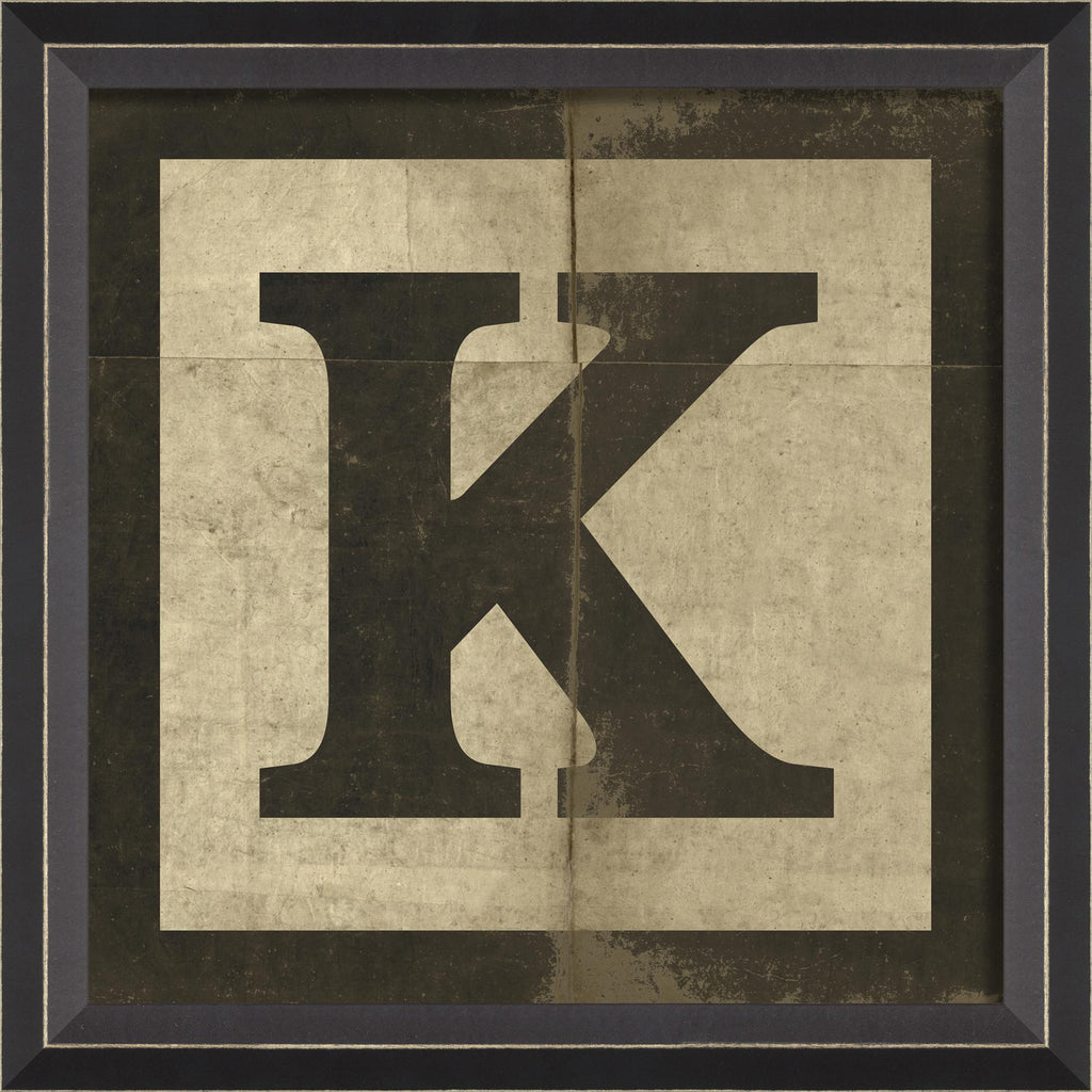 Spicher & Company BC Small Black Letter Block K 19831