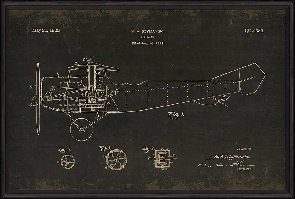 Spicher & Company BCBL Szymanski Airplane on black xl 19941