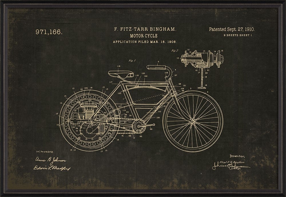 Spicher & Company BC Bingham Motorcycle 971166 on black med 19943