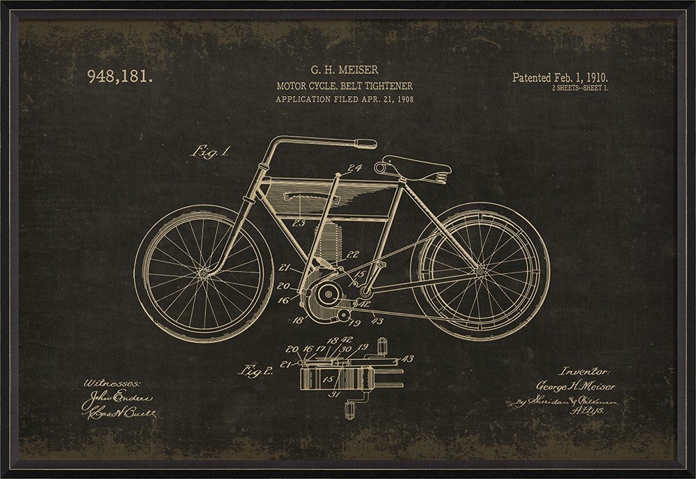 Spicher & Company BC Meiser Motorcycle 948181 on black med 19950