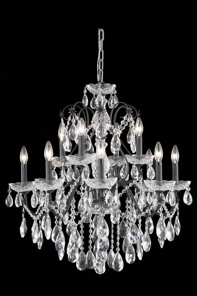 Elegant Lighting Chandelier Royal Cut 2016D28DB/RC