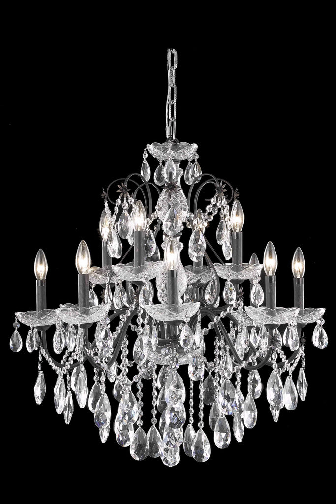 Elegant Lighting Chandelier Elegant Cut 2016D28DB/EC