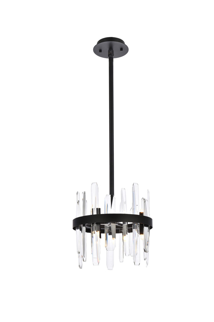 Elegant Lighting Pendant Light 2200D12BK