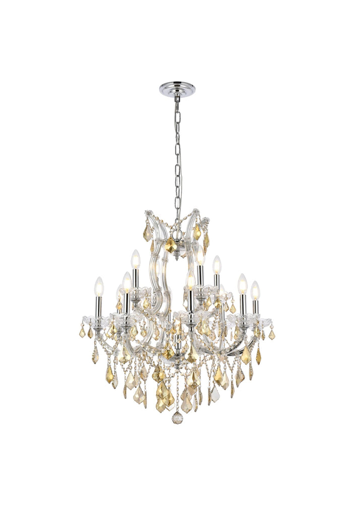 Elegant Lighting Chandelier Royal Cut 2800D27C-GT/RC