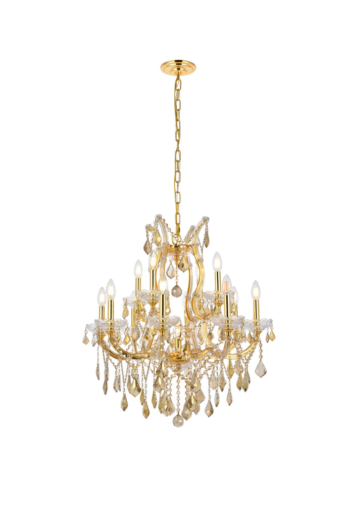 Elegant Lighting Chandelier Royal Cut 2800D27G-GT/RC