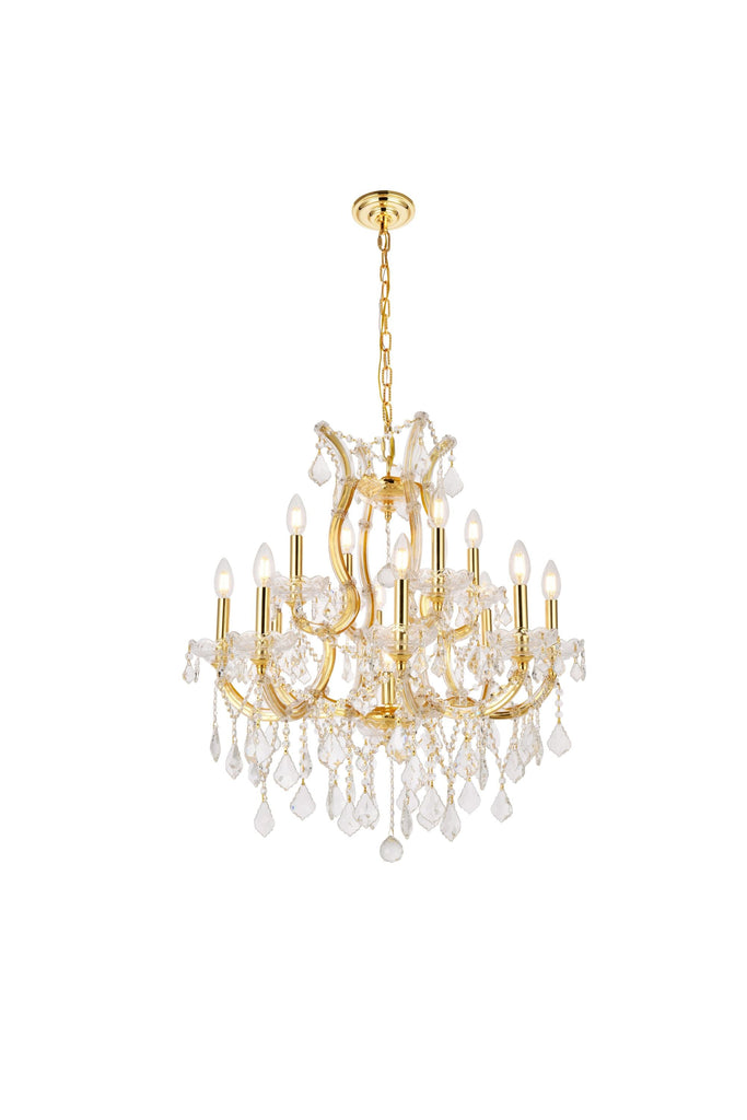 Elegant Lighting Chandelier Elegant Cut 2800D27G/EC