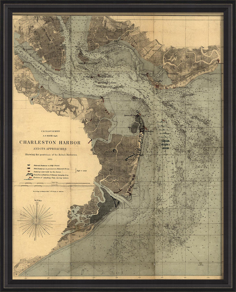 Spicher & Company BCBL Charleston Harbor MAP 1863 30004