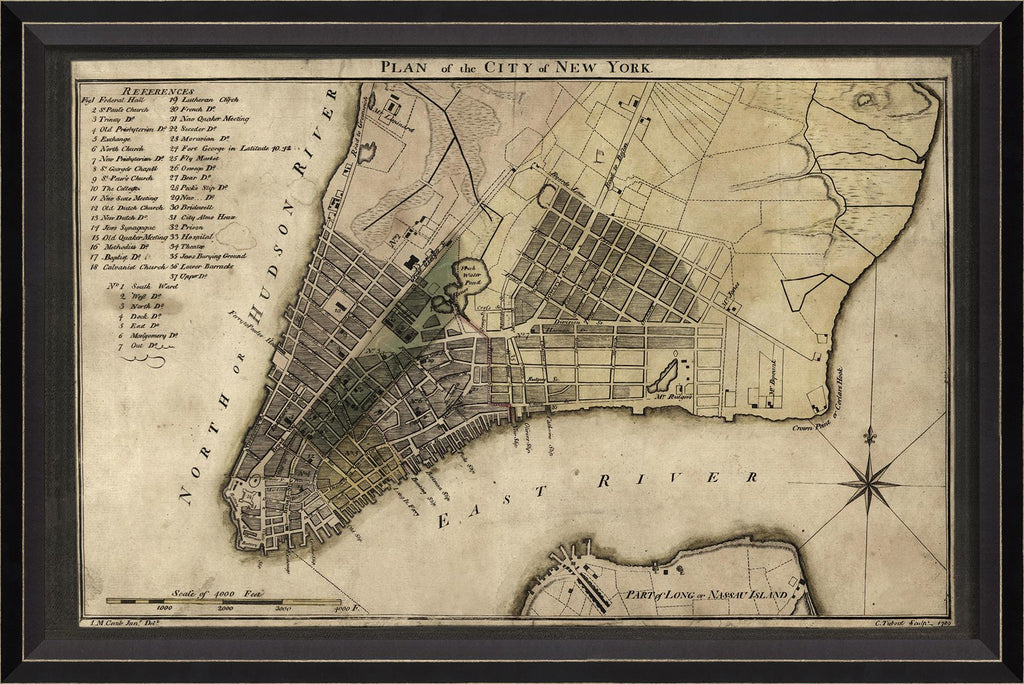 Spicher & Company BC New York MAP1789 White 30018